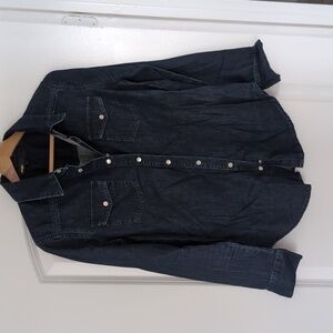 Maje Dark Blue Denim Shirt